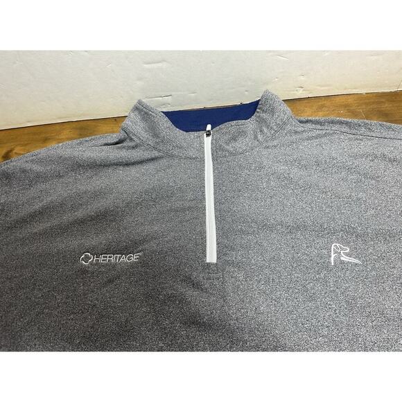 Rhoback Pullover Mens 3XL XXXL Golfer Performance Quarter Zip Sweatshirt Casual - Picture 2 of 12